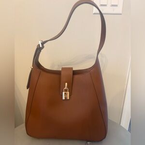 Anne Klein Tan Shoulder Bag with Gold Accent